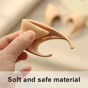 FRESHME Fairy Pixie Elf Ears - Cosplay Soft Pointed Ears Elven Masquerade Vampire Fairy Ears Makeup Costume Accessories