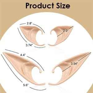 FRESHME Fairy Pixie Elf Ears - Cosplay Soft Pointed Ears Elven Masquerade Vampire Fairy Ears Makeup Costume Accessories