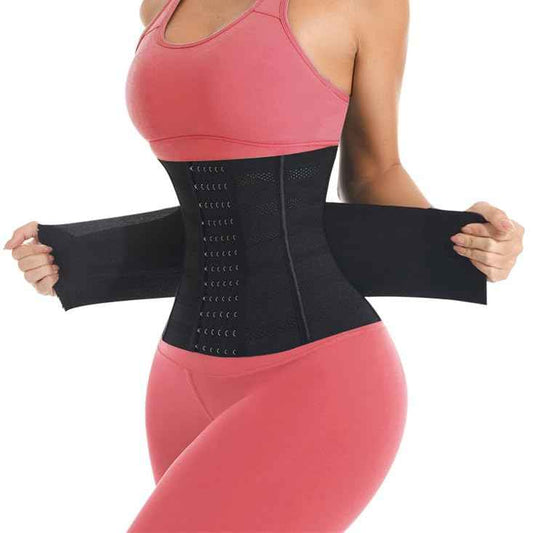 Waist Trainer Shaper for Women Full Body Belly Girdle Shaping Waist Cincher Wrap Belt Tummy Control Shapewear Black