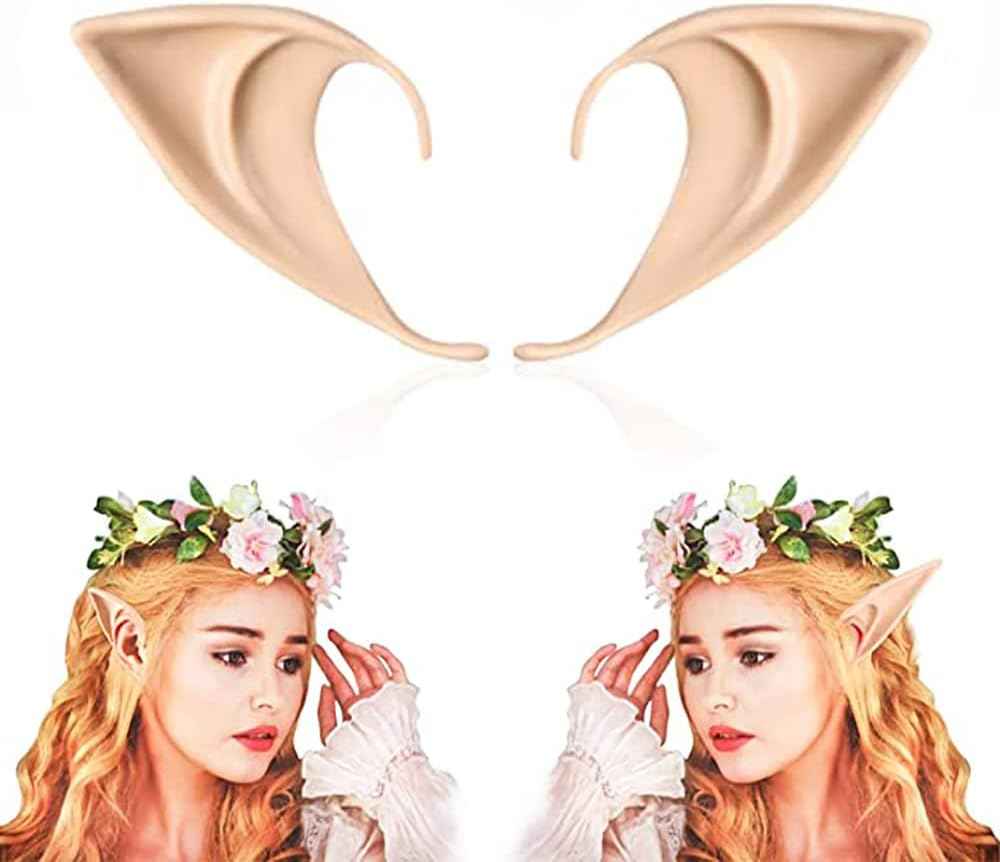 FRESHME Fairy Pixie Elf Ears - Cosplay Soft Pointed Ears Elven Masquerade Vampire Fairy Ears Makeup Costume Accessories