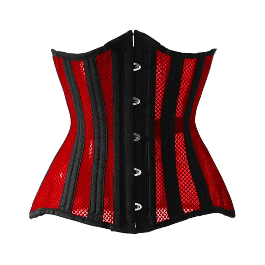 Women Heavy Spiral 26 Steel Boned Underbust Corset Satin Heavy Duty Waist Training Shaper Cincher