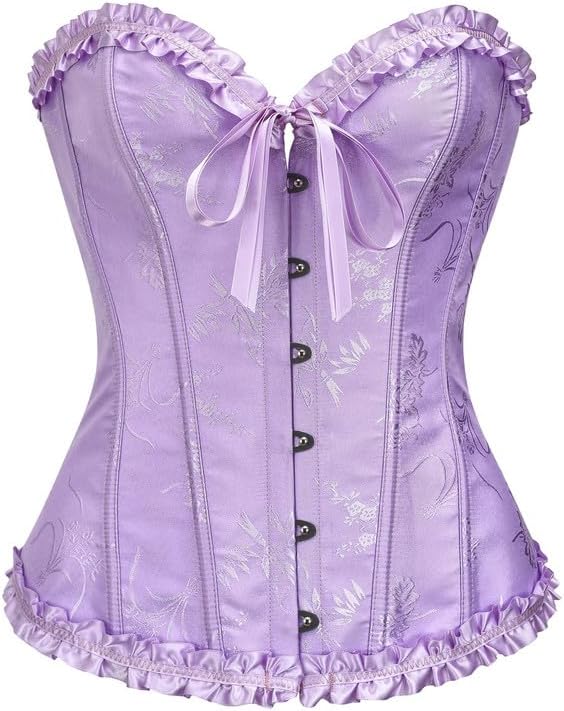 Alivila.Y Fashion Womens Lace Up Corset Top Overbust Body Shaper Bustier Corsets for Women
