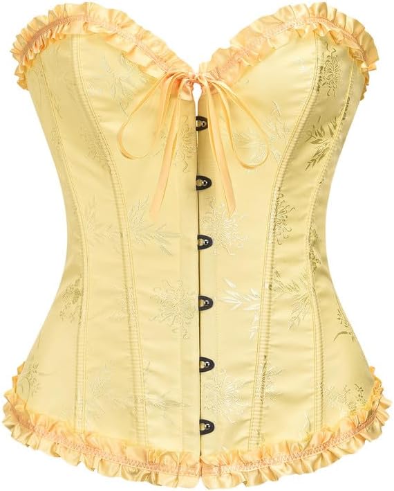 Alivila.Y Fashion Womens Lace Up Corset Top Overbust Body Shaper Bustier Corsets for Women