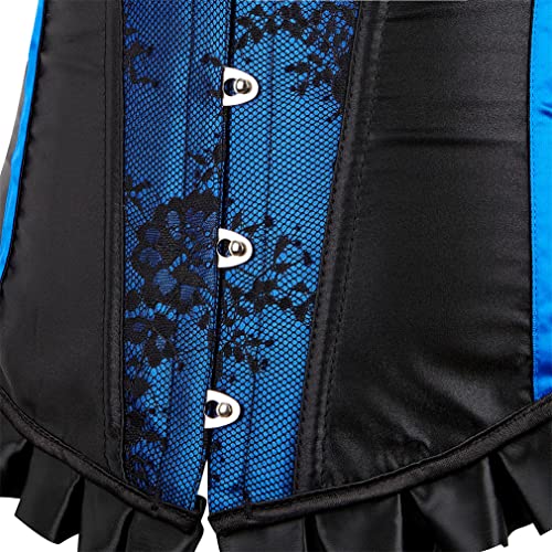 Grebrafan Womens Corsets Floral Lace Overlay Corset Bustier Top