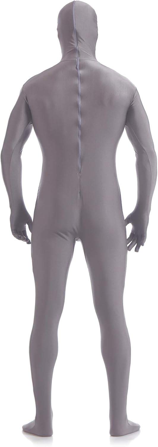 ATHX Men's and Women's Spandex Open Face Bodysuit Costume Adult Stretchy Halloween Cosplay Body Suit Zentai Suit Outfits