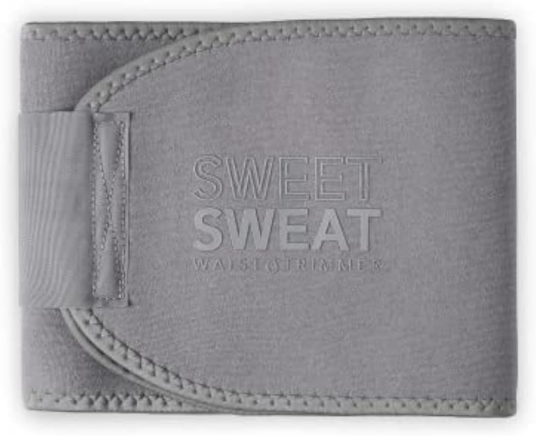 Sports Research® Sweet Sweat Waist Trimmer - Premium Sweat Enhancing Fitness Belt for Women & Men - 5 Adjustable Sizes