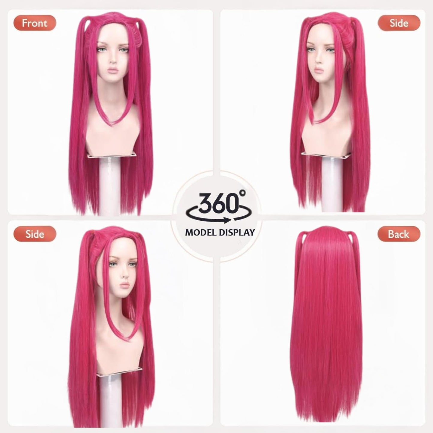 Snugeasy Rumi Costume Kids Wig Cosplay, Anime Mira Zoey Costume Wigs for Women Men, Purple Braid Wig Outfit Hair Halloween Cosplay Props