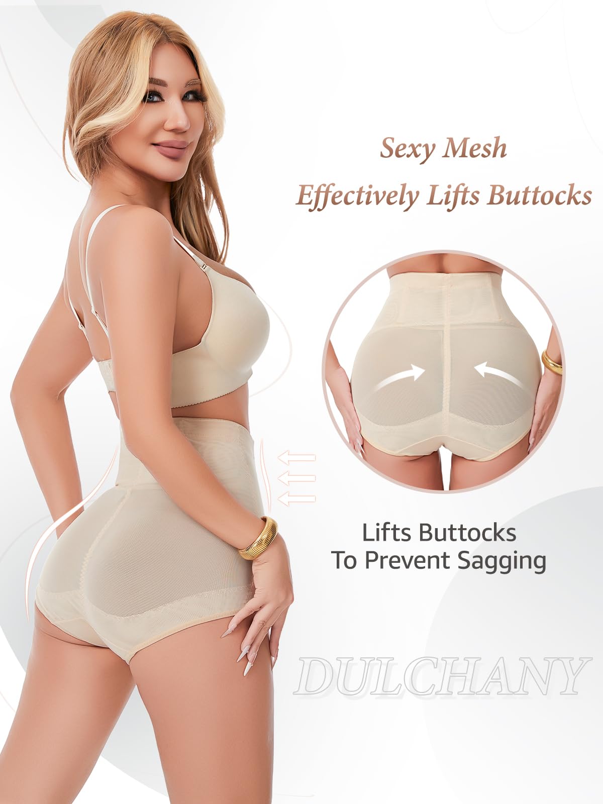 Dulchany Tummy Control Shapewear Panties for Women Body Shaper Seamless Underwear Panty Girdle