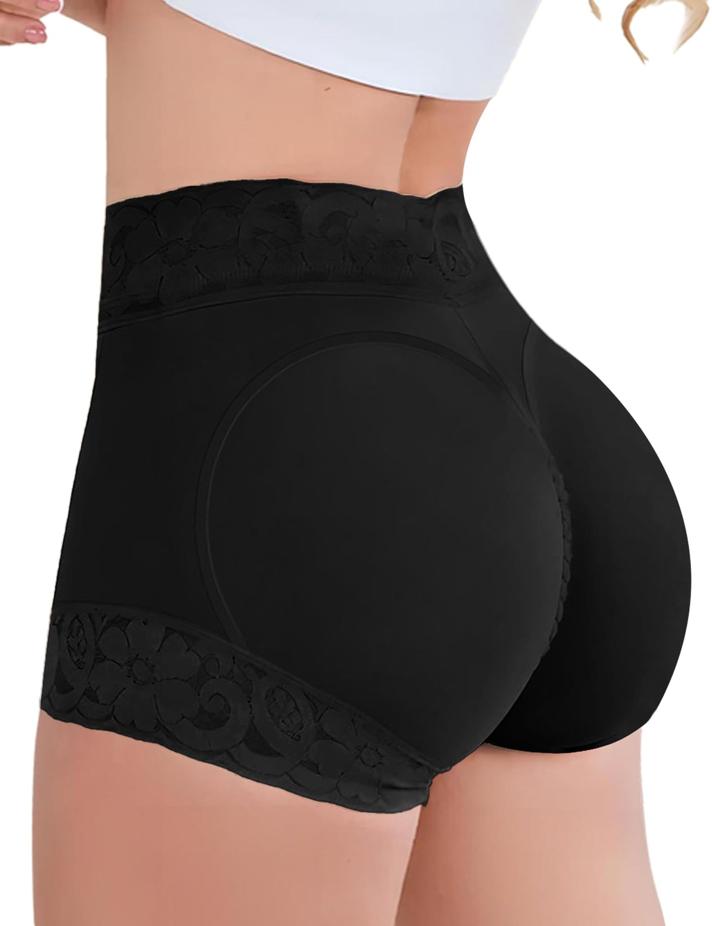 Butt Lifting Panties, Tummy Control Shapewear for Women Compression Underwear Short Lace Butt Lifter Shapewear