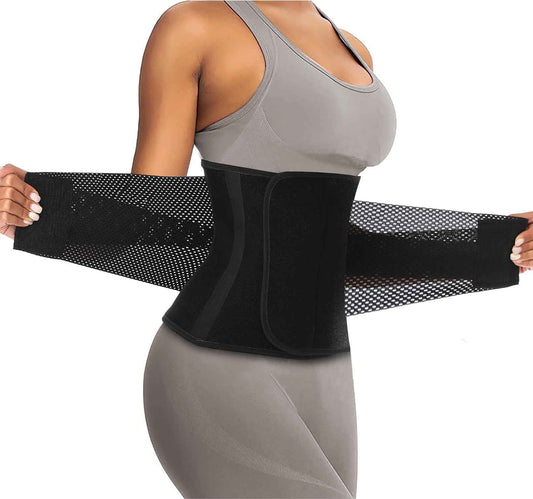 Waist Trainer Belt for Women Man - Waist Trimmer Ab Belt - Tummy Control Body Shaper
