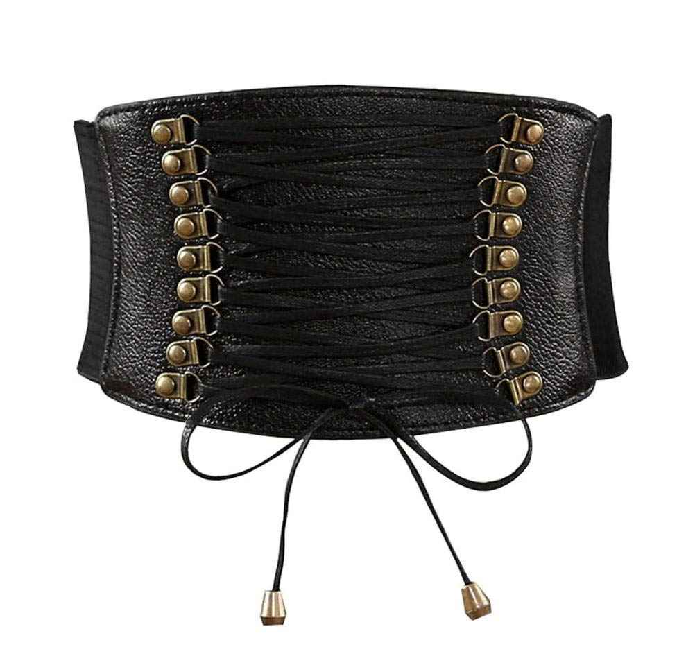 VOCHIC Womens PU Leather Belt High Waist Cincher Belt Corsets for Waist Training Wide Belt