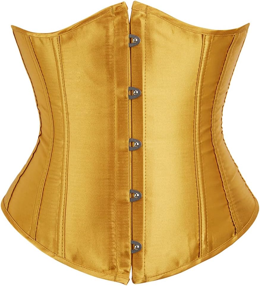 Kranchungel Underbust Corsets for Women Black Corset Top Waist Trainer Fashion Bustier Plus Size Corset