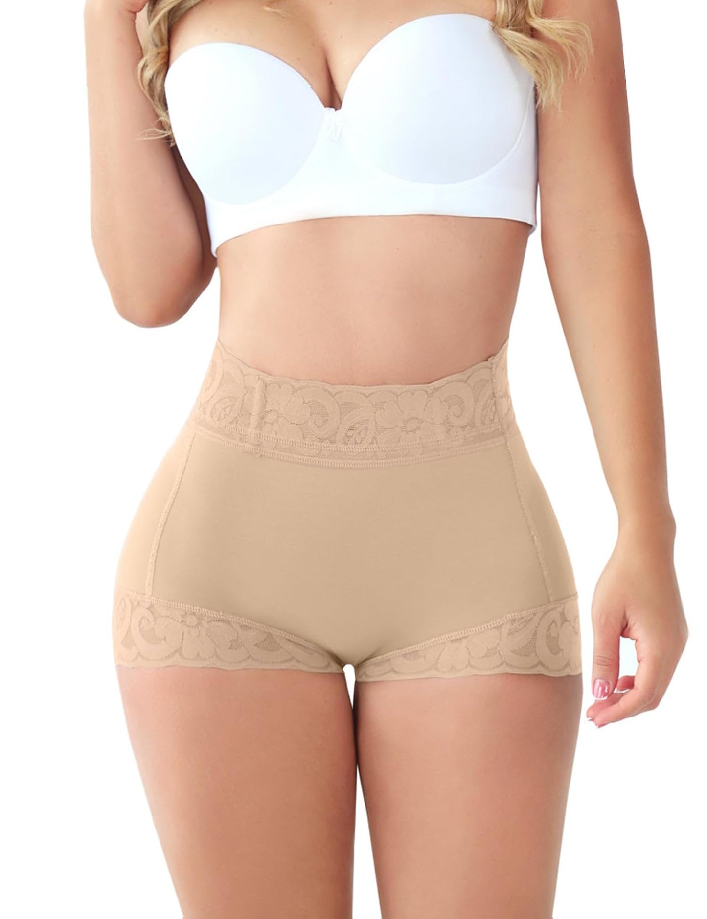 Butt Lifting Panties, Tummy Control Shapewear for Women Compression Underwear Short Lace Butt Lifter Shapewear