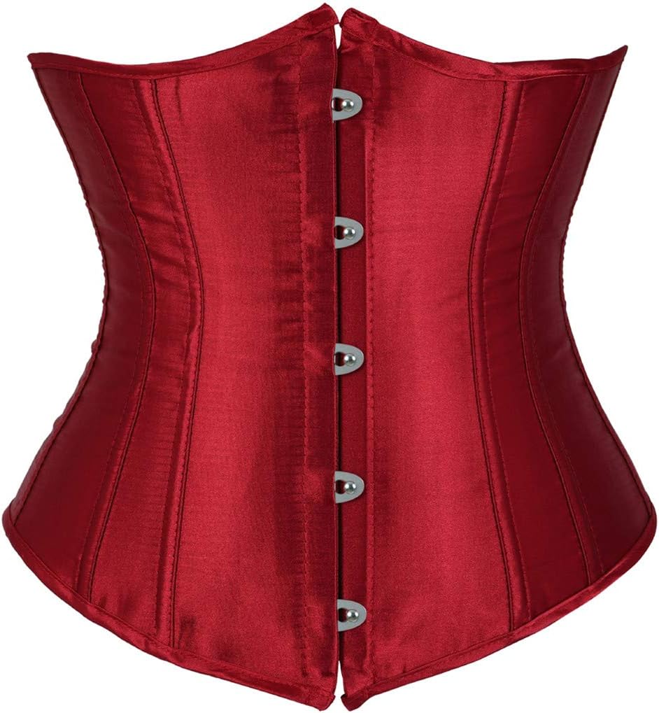 Kranchungel Underbust Corsets for Women Black Corset Top Waist Trainer Fashion Bustier Plus Size Corset