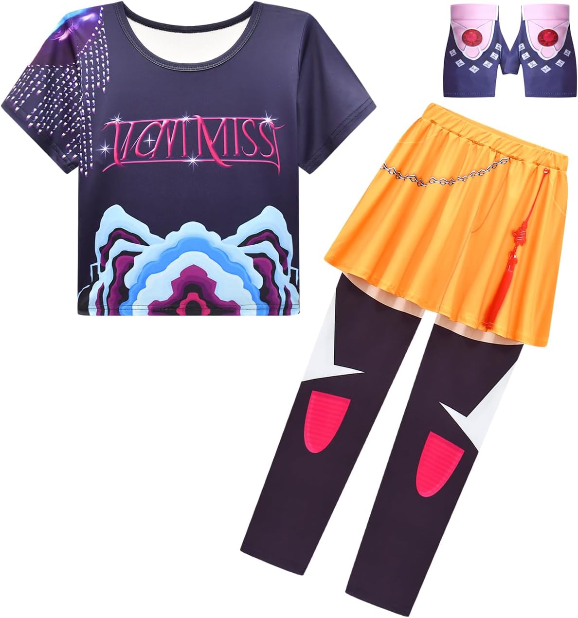 Kids Girls Pop Singer Costume Halloween Cosplay Stage Clothes Merch 4-14 Years