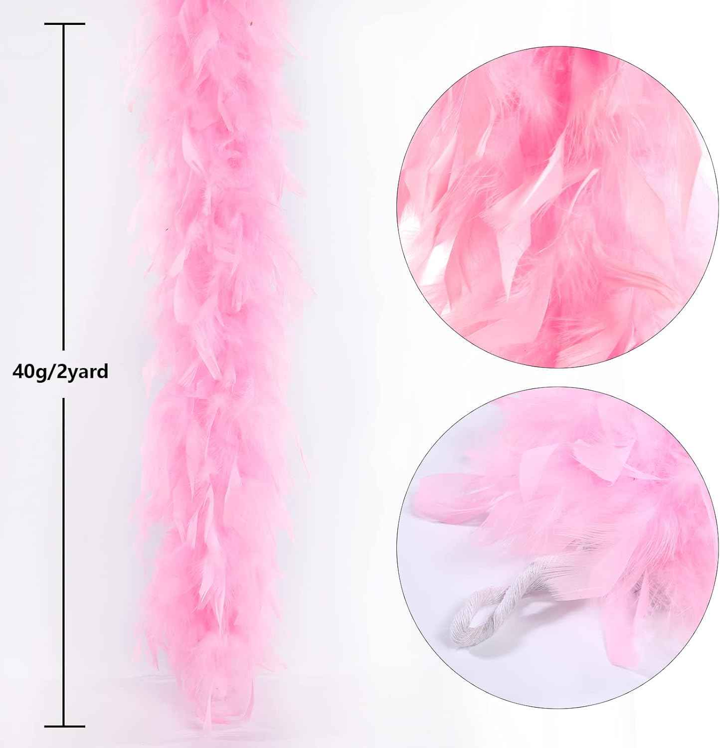 THARAHT 19 Color- 40/60/100g 2Yard Chandelle Feather Boa Dancing Wedding Party Halloween Costume Decoration Feathers boa