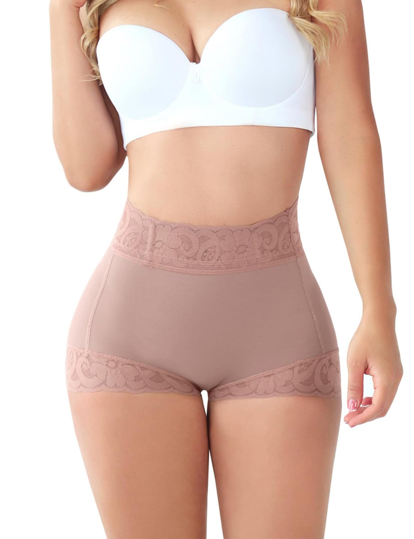 Butt Lifting Panties, Tummy Control Shapewear for Women Compression Underwear Short Lace Butt Lifter Shapewear