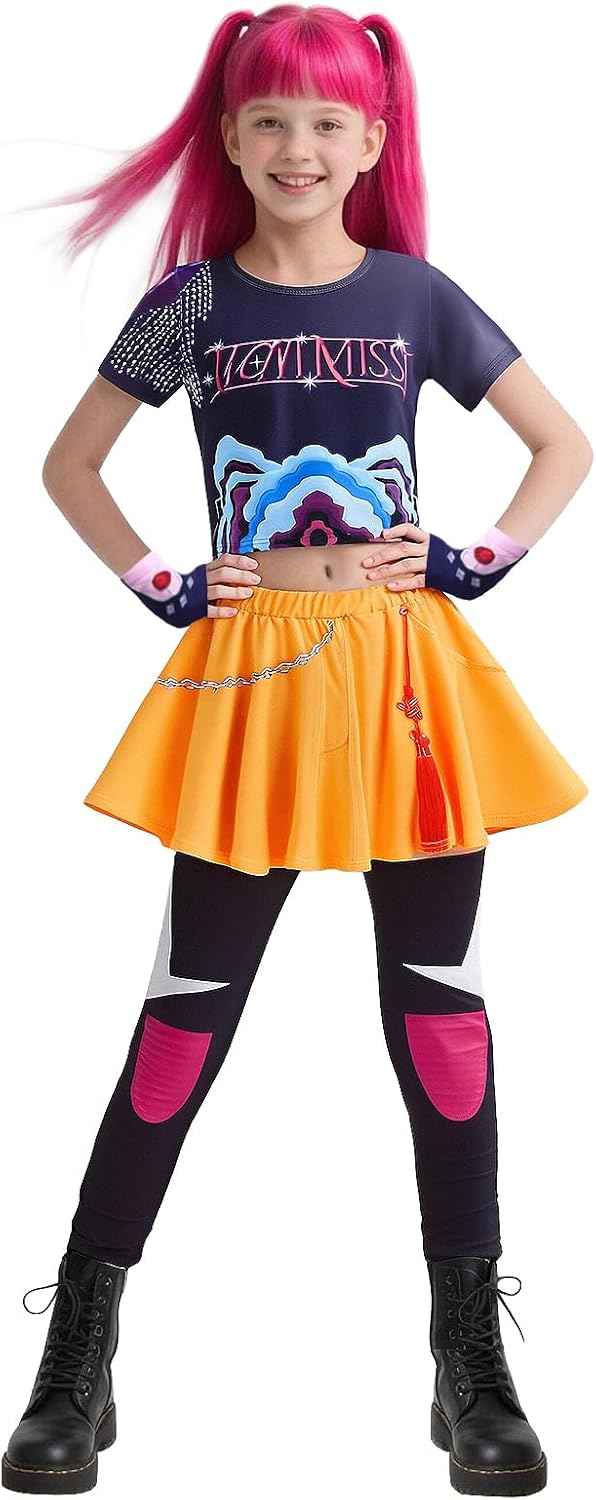 Kids Girls Pop Singer Costume Halloween Cosplay Stage Clothes Merch 4-14 Years