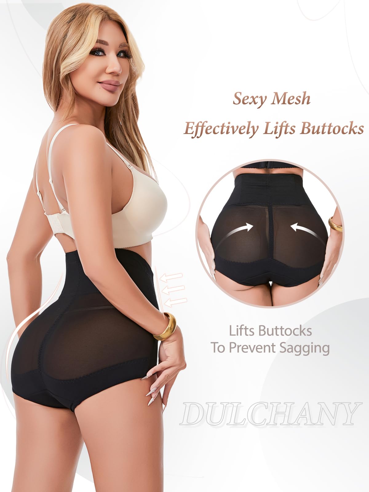 Dulchany Tummy Control Shapewear Panties for Women Body Shaper Seamless Underwear Panty Girdle