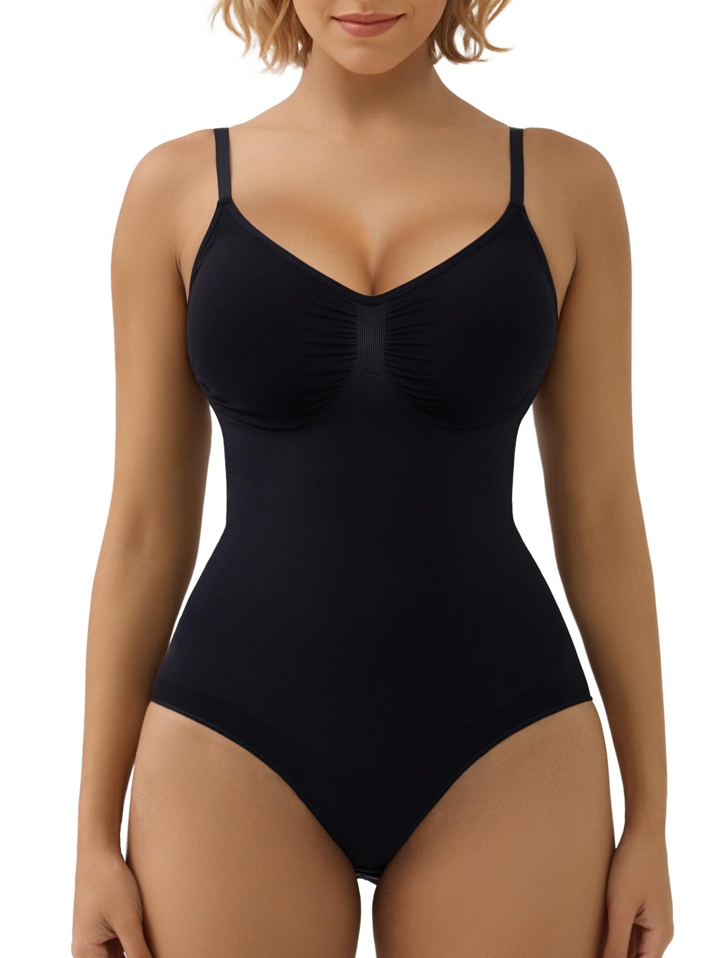 SHAPERX Women's Shapewear Bodysuit Tummy Control Body Shaper Seamless Sculpting Snatched Waist Body Suit