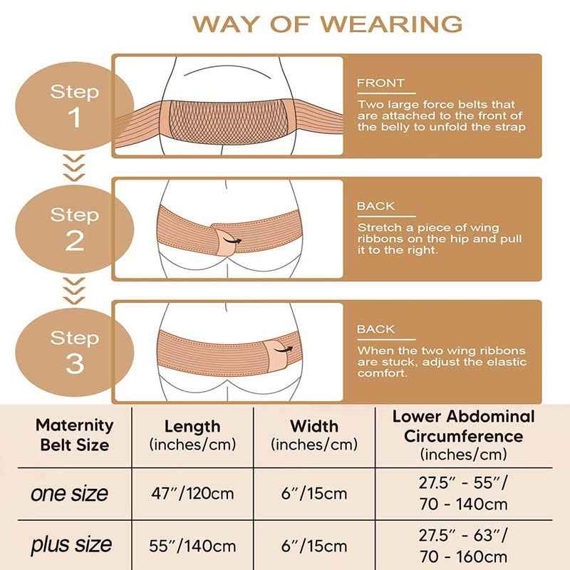 Belly Band for Pregnancy Maternity Belt Pregnancy Support Belt Bump Band Abdominal Brace Belt - Relieve Lower Back, Pelvic and Hip Pain (Black/One size)