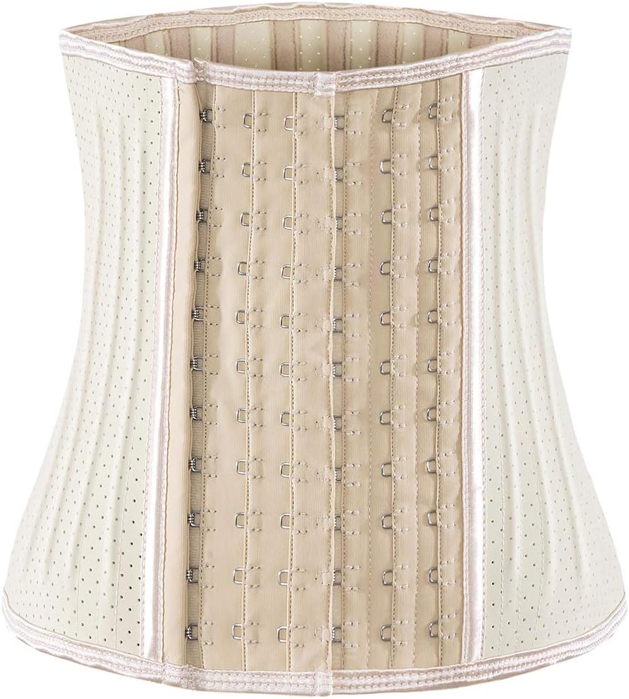 ECOWALSON Waist Trainer for Women Corset Cincher Body Shaper Girdle Trimmer with Steel Bones Extender