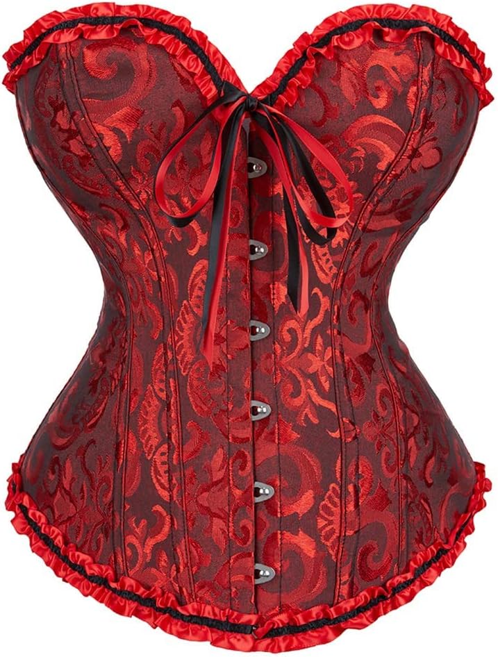 SZIVYSHI Corset Tops for Women, Bustier Shapewear Lingerie, Lace Waist Push Up Bodysuit