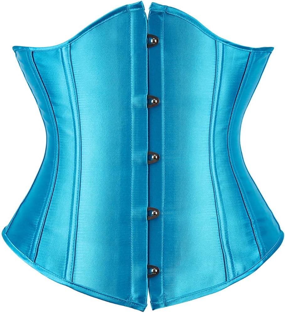 Kranchungel Underbust Corsets for Women Black Corset Top Waist Trainer Fashion Bustier Plus Size Corset