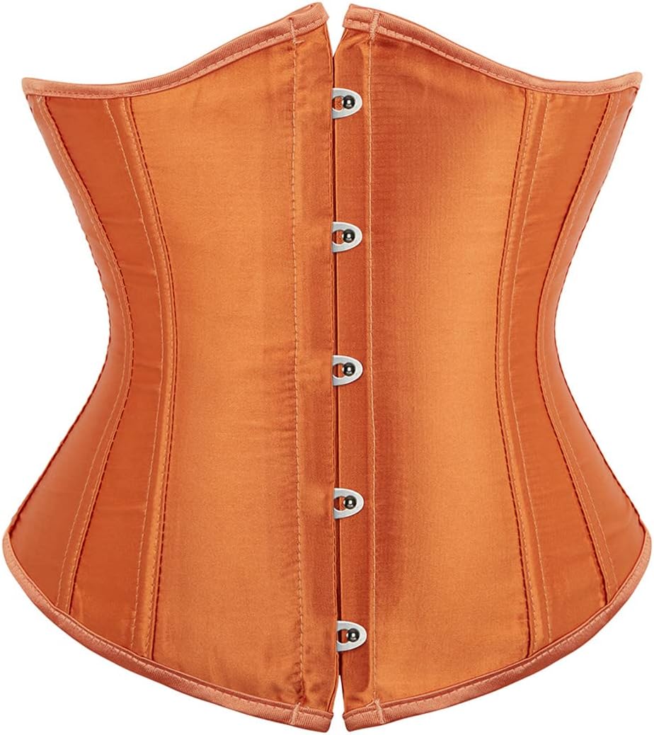 Kranchungel Underbust Corsets for Women Black Corset Top Waist Trainer Fashion Bustier Plus Size Corset