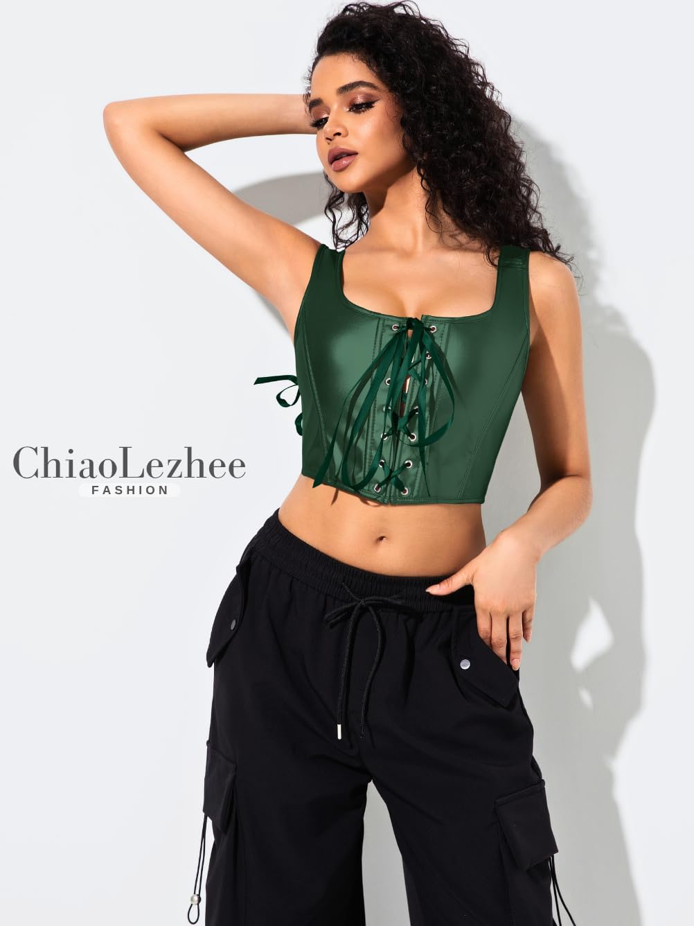 Renaissance Corsets Leather, Lace Up Overbust, S-6XL Sexy Tops