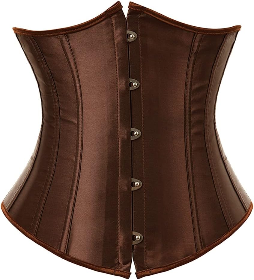 Kranchungel Underbust Corsets for Women Black Corset Top Waist Trainer Fashion Bustier Plus Size Corset