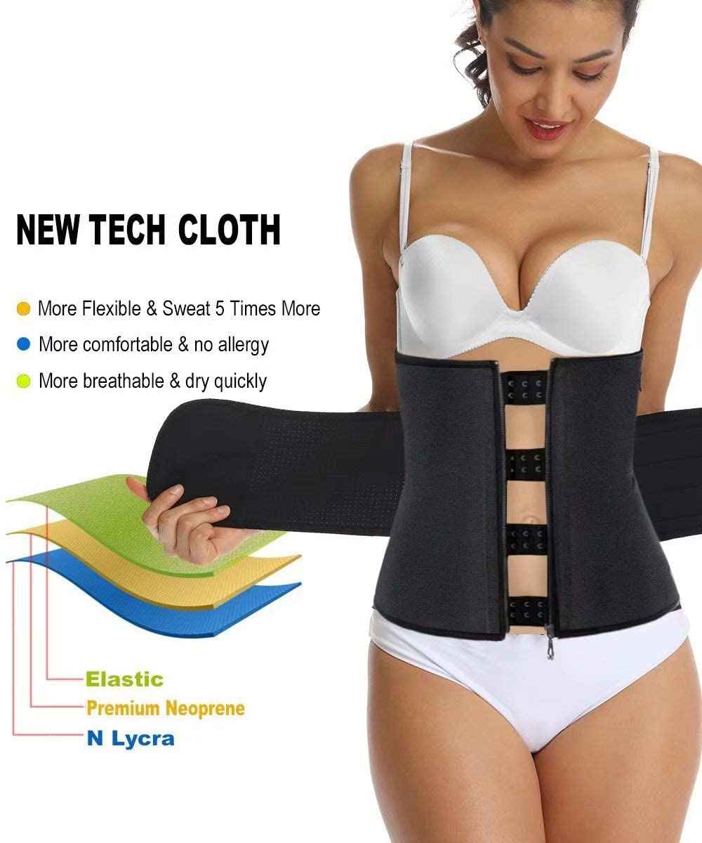 HOPLYNN Neoprene Sweat Waist Trainer Corset Trimmer Shaper Belt for Women