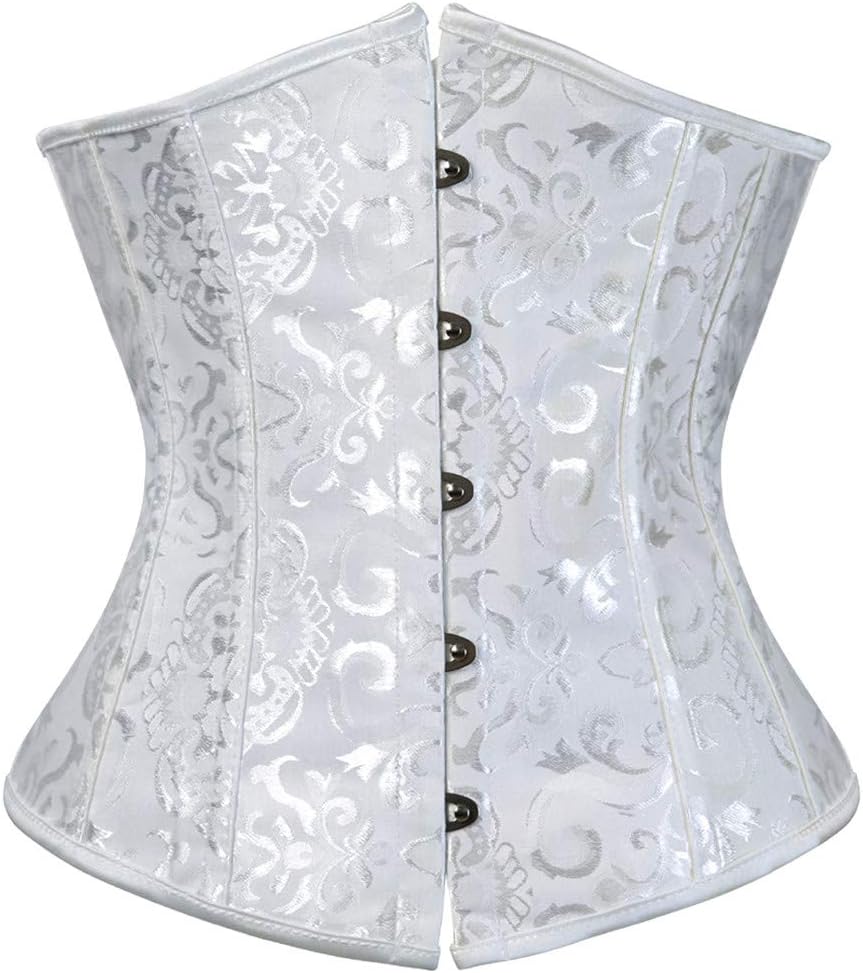 Kranchungel Underbust Corsets for Women Black Corset Top Waist Trainer Fashion Bustier Plus Size Corset