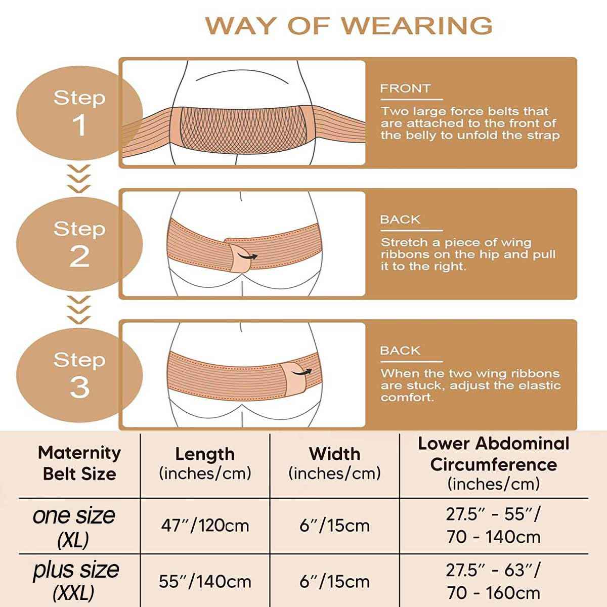 Belly Band for Pregnancy Maternity Belt Pregnancy Support Belt Bump Band Abdominal Brace Belt - Relieve Lower Back, Pelvic and Hip Pain (Black/One size)