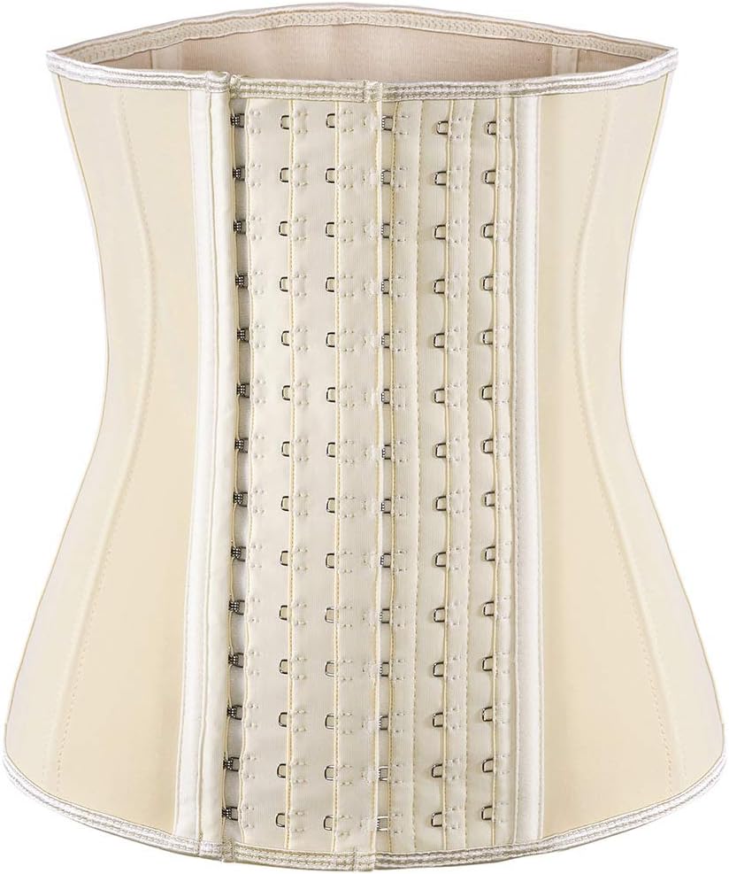 ECOWALSON Waist Trainer for Women Corset Cincher Body Shaper Girdle Trimmer with Steel Bones Extender