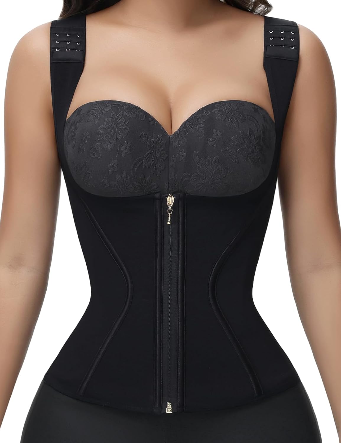 SHAPSHE Waist Trainer for Women Tummy Control Corset Sport Workout Body Shaper Compression Vest for Postpartum Gym with strap