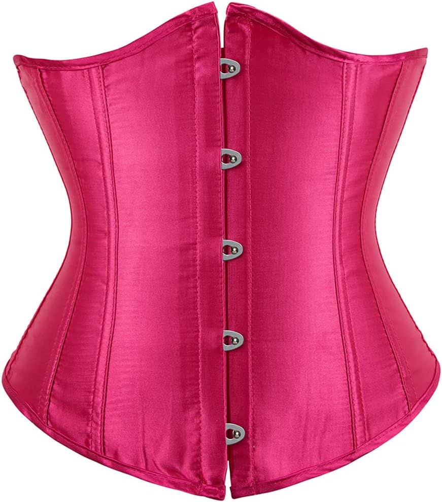 Kranchungel Underbust Corsets for Women Black Corset Top Waist Trainer Fashion Bustier Plus Size Corset