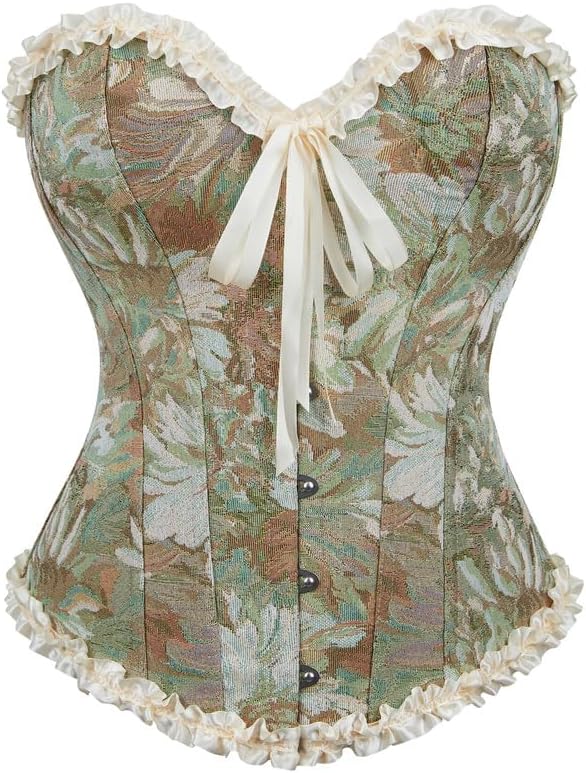 Alivila.Y Fashion Womens Lace Up Corset Top Overbust Body Shaper Bustier Corsets for Women