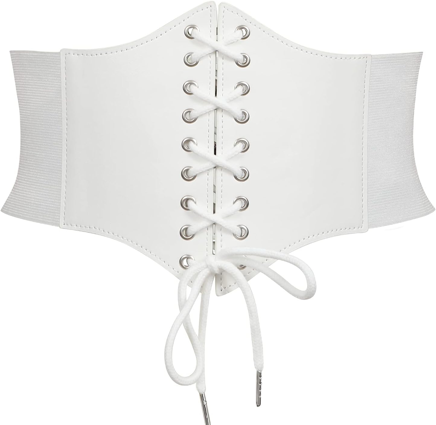 JASGOOD Women’s Elastic Costume Waist Belt Lace-up Tied Waspie Corset Belts for Women