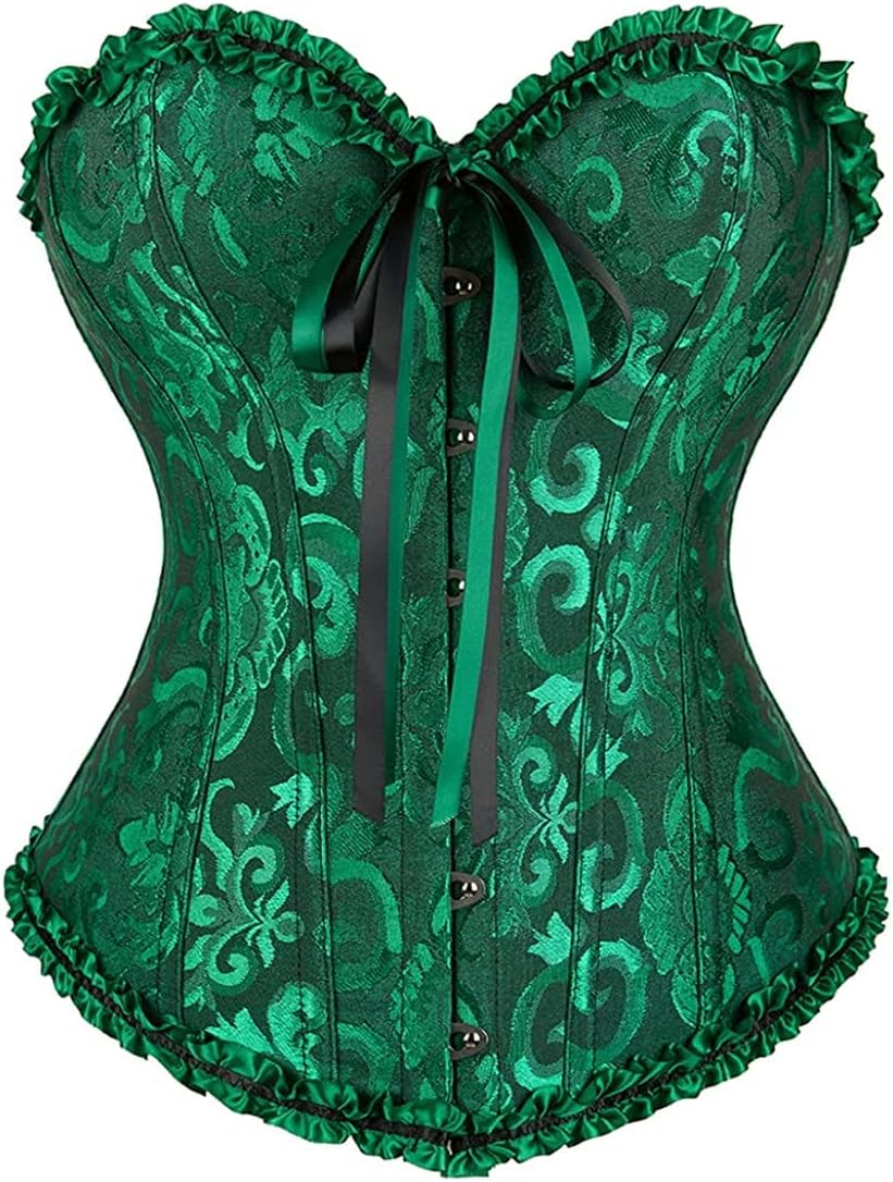 SZIVYSHI Corset Tops for Women, Bustier Shapewear Lingerie, Lace Waist Push Up Bodysuit