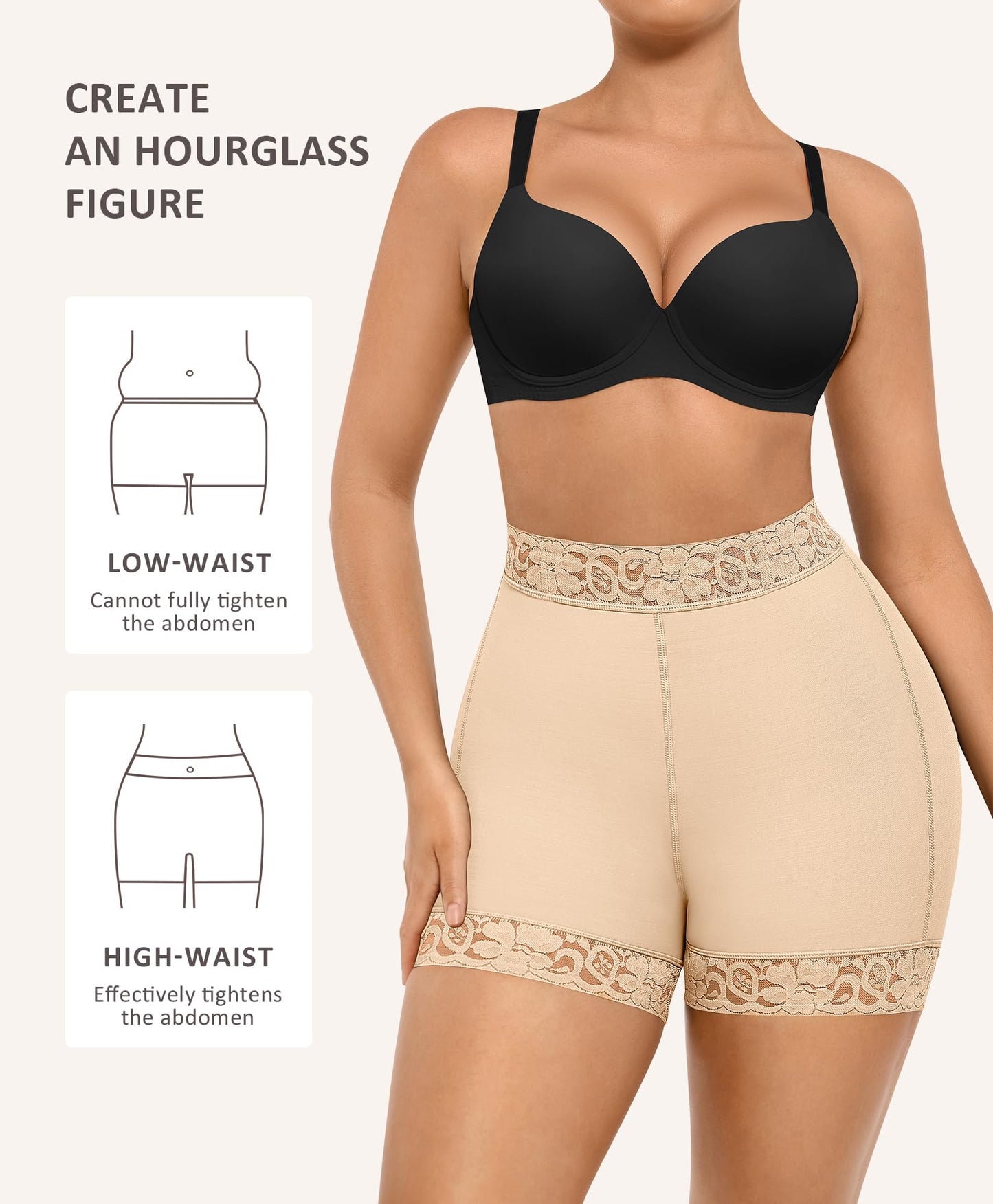 FeelinGirl Butt Lifter Panties Hip Enhancer Shapewear Tummy Control Body Shaper Shorts