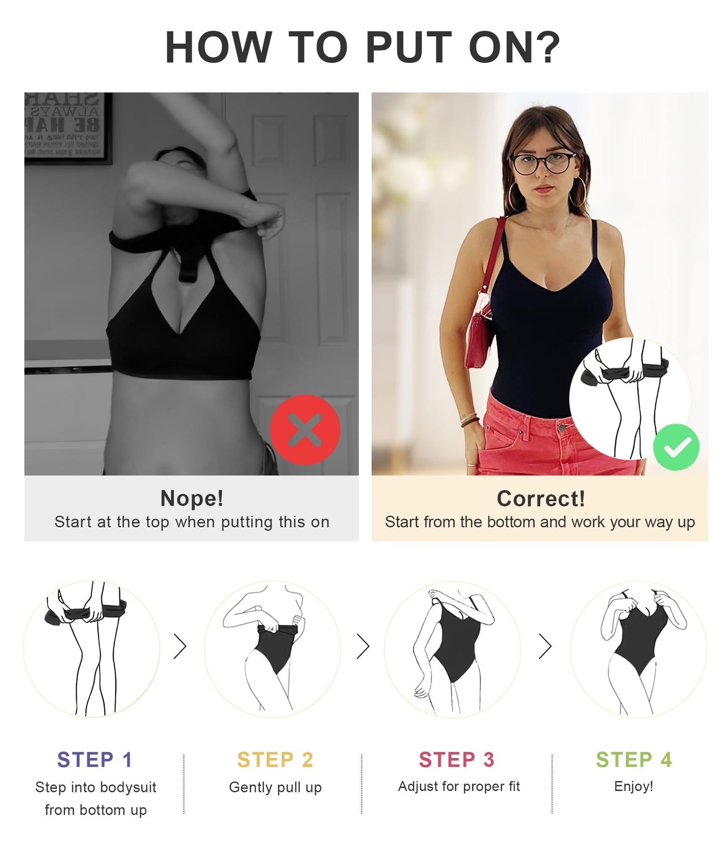 SHAPERX Women's Shapewear Bodysuit Tummy Control Body Shaper Seamless Sculpting Snatched Waist Body Suit