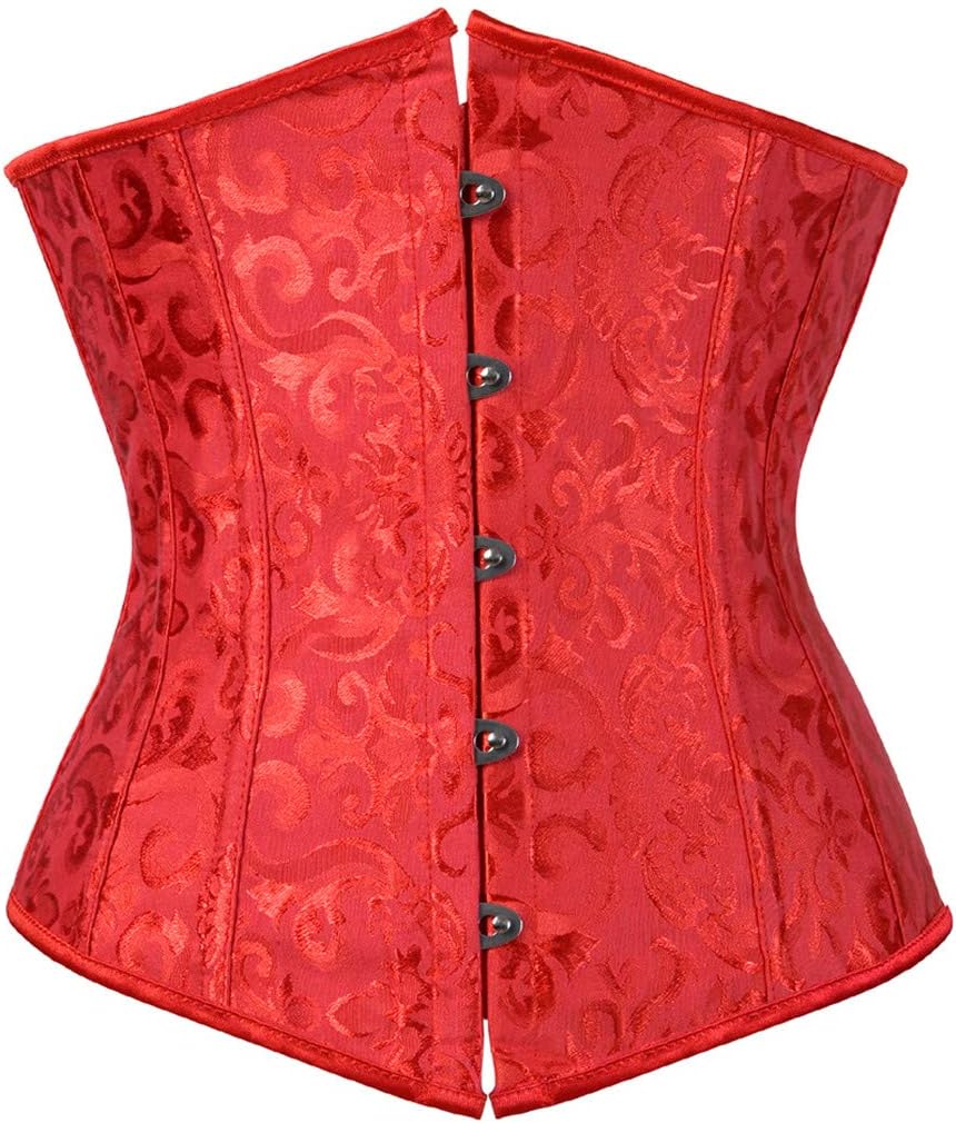 Kranchungel Underbust Corsets for Women Black Corset Top Waist Trainer Fashion Bustier Plus Size Corset