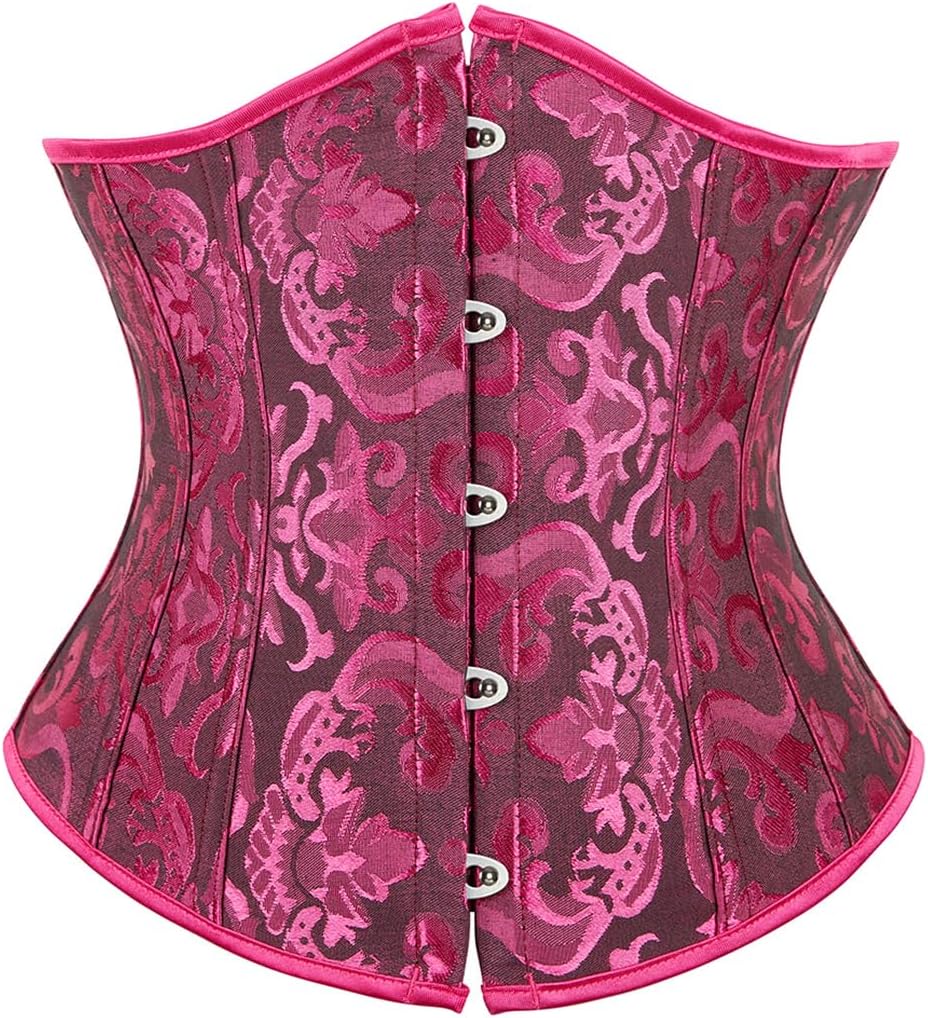 Kranchungel Underbust Corsets for Women Black Corset Top Waist Trainer Fashion Bustier Plus Size Corset