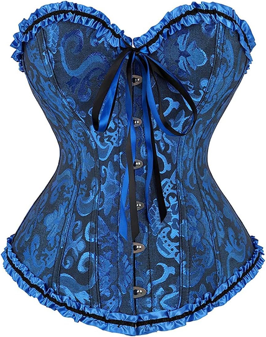 SZIVYSHI Corset Tops for Women, Bustier Shapewear Lingerie, Lace Waist Push Up Bodysuit