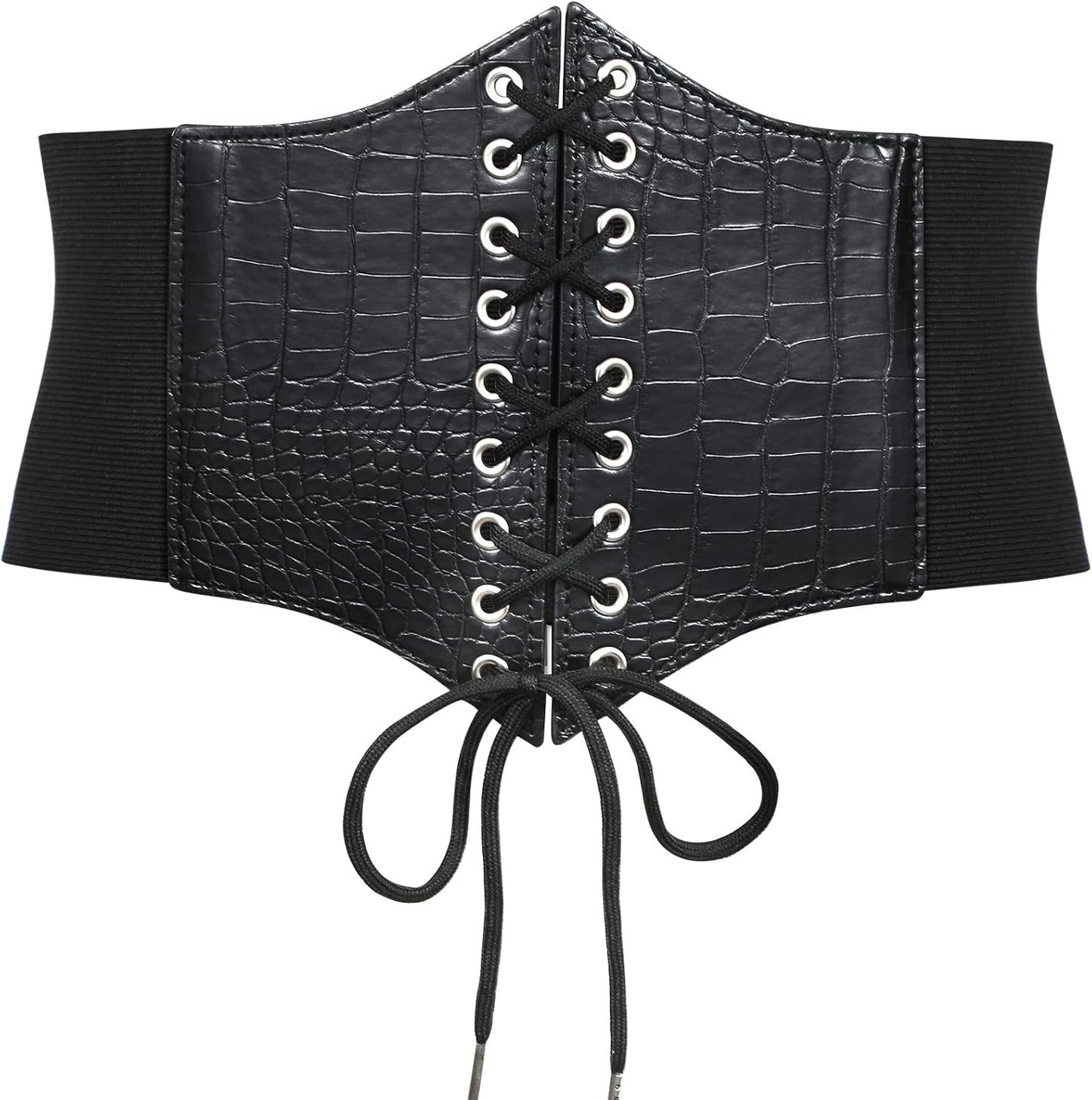 JASGOOD Women’s Elastic Costume Waist Belt Lace-up Tied Waspie Corset Belts for Women