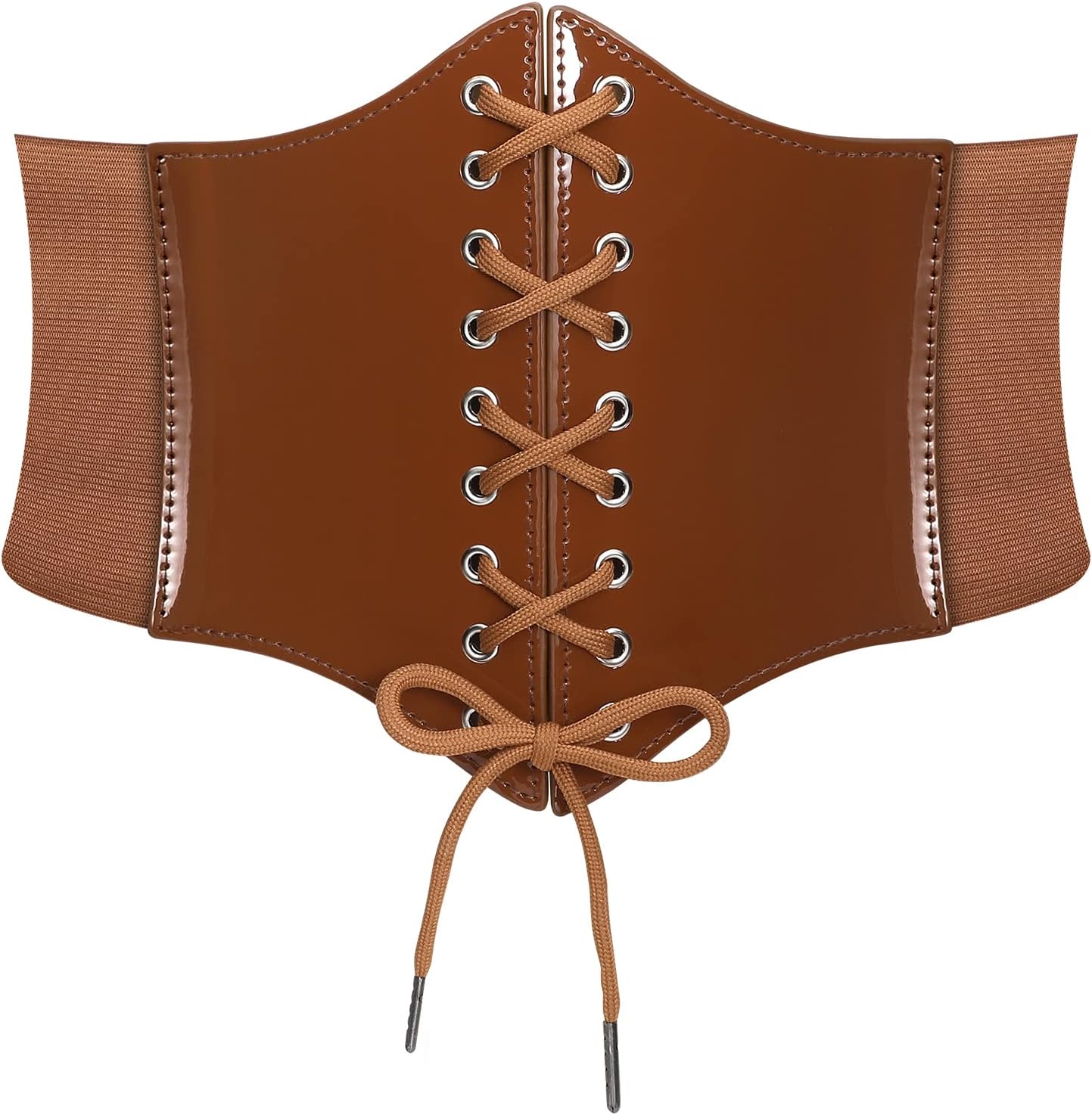 JASGOOD Women’s Elastic Costume Waist Belt Lace-up Tied Waspie Corset Belts for Women