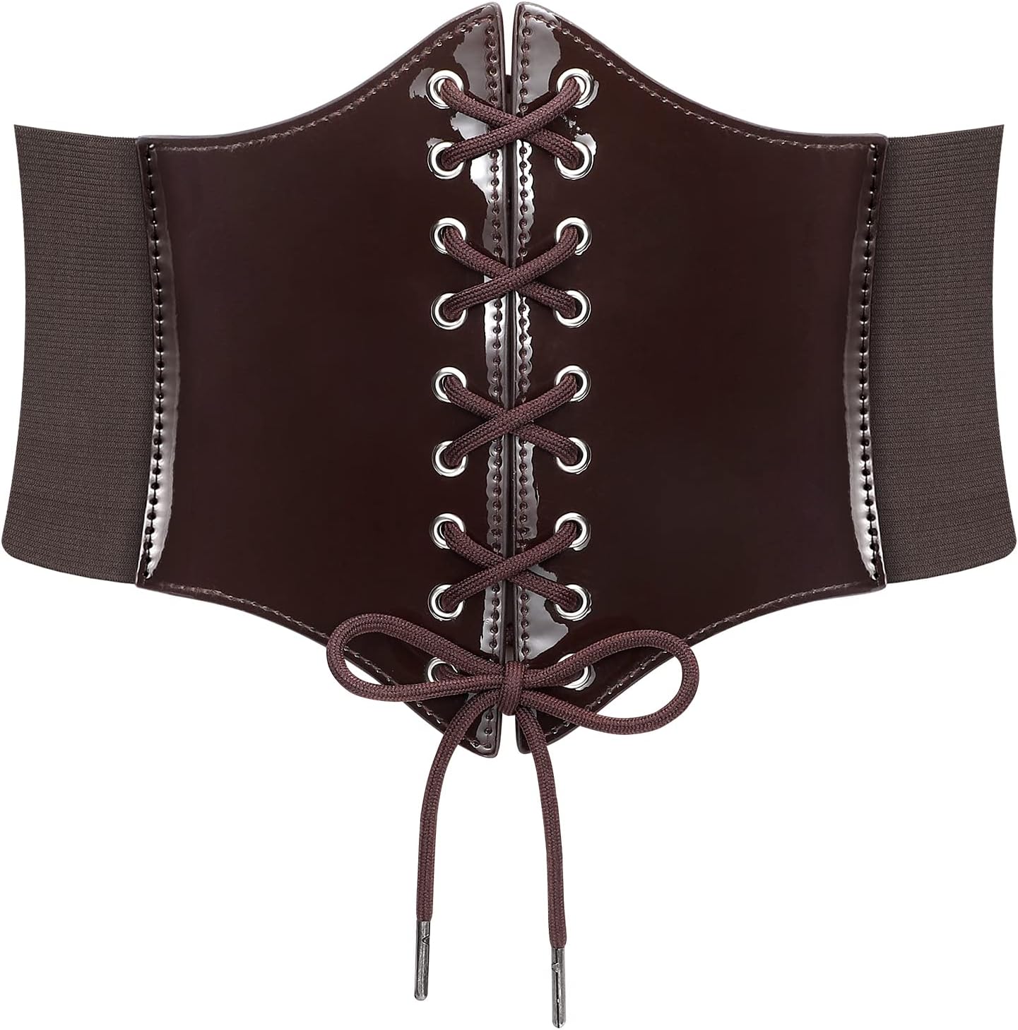 JASGOOD Women’s Elastic Costume Waist Belt Lace-up Tied Waspie Corset Belts for Women