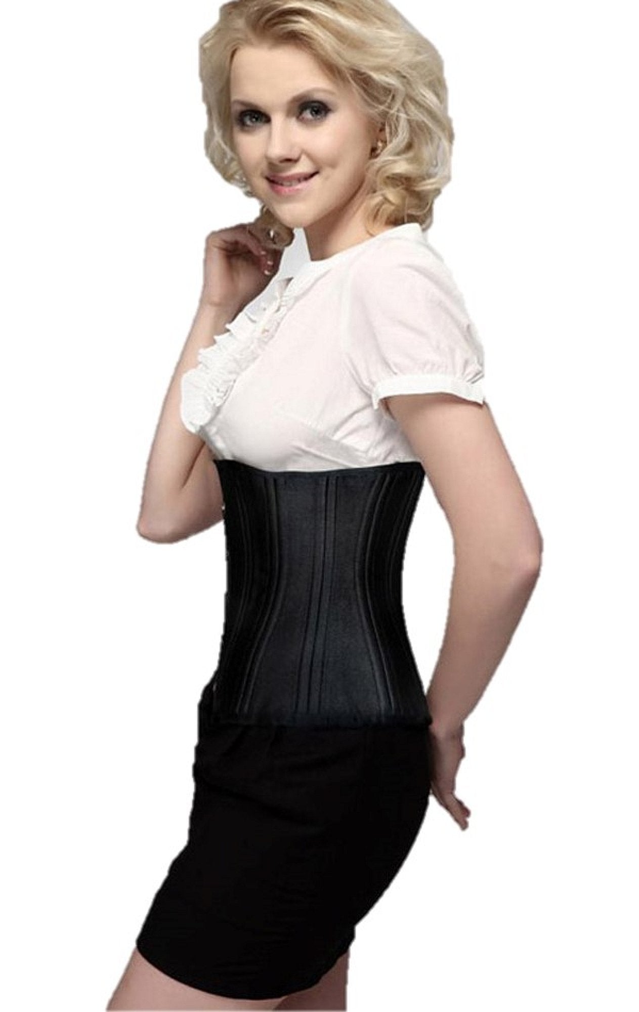 SHAPERX Women's Waist Training Corsets Underbust Heavy Duty 26 Steel Boned Hourglass Silhouette Body Shaper