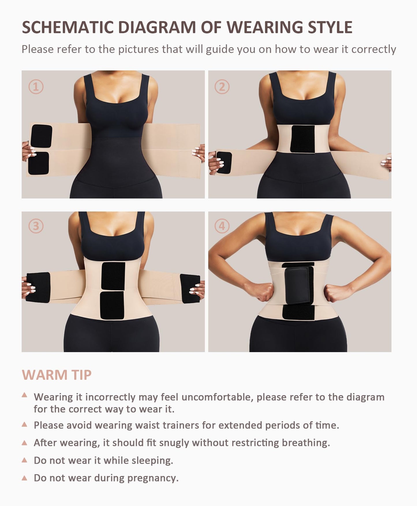 FeelinGirl Waist Trainer Belt Waist Cincher Trimmer Ab Belt Tummy Control Body Shaper with Triple Wrap Women and Men